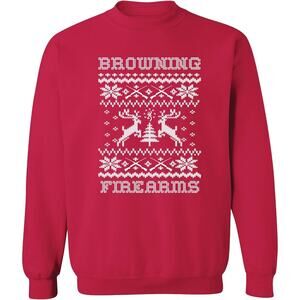 NEW! Browning Firearms Snowflake Christmas Sweatshirt